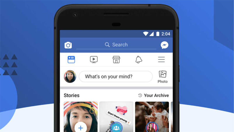 Cài đặt lại Facebook qua CH Play và App Store